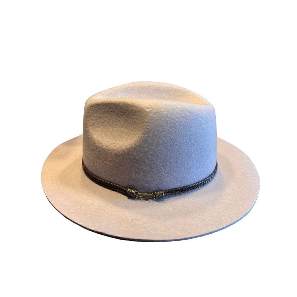 House of Harlow 1960 100% Wool Fedora Style Women's Hat cowgirl light purple